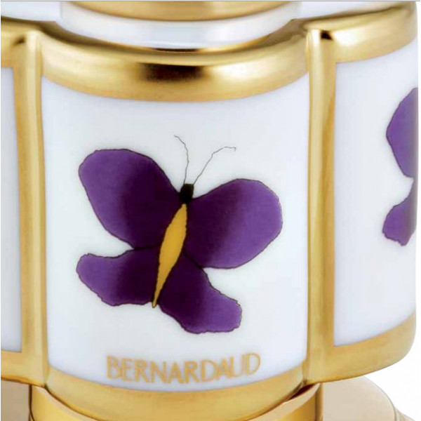 Bernardaud Capucine mauve butterfly gold decor